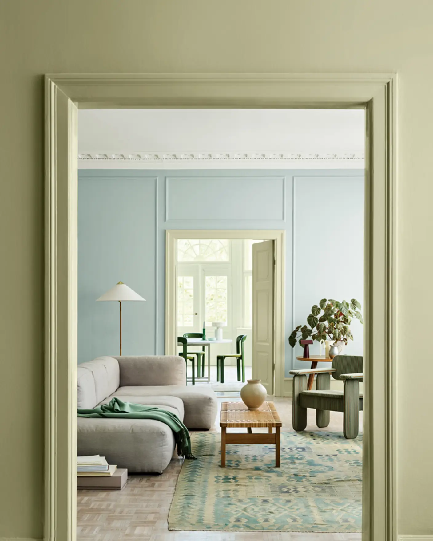 Jotun 8596 Sunny Green 6167 Spring Breeze 9918 Morning Fog