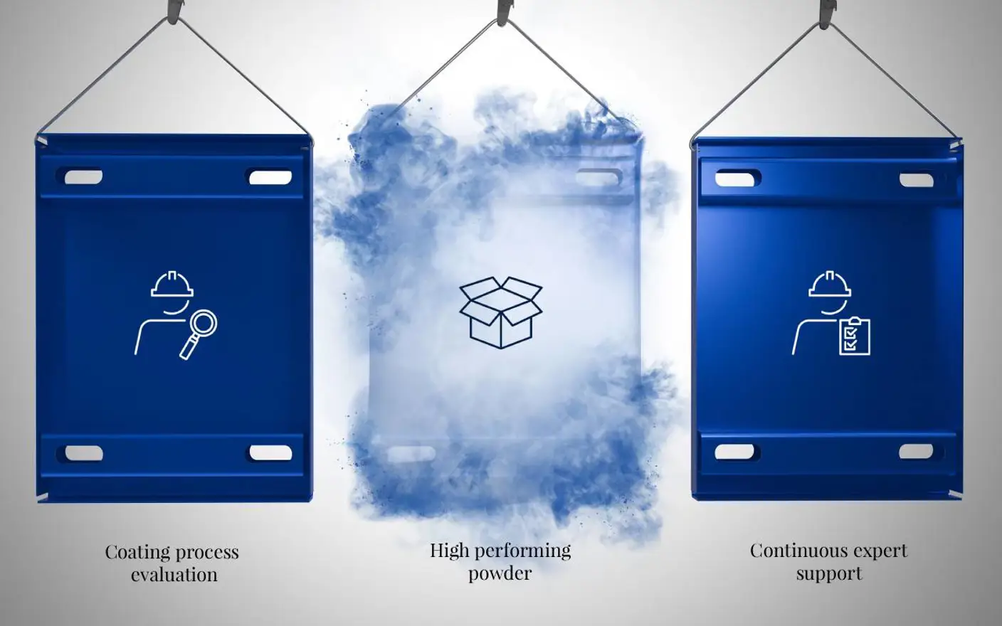 Powder efficiency solutions with icons